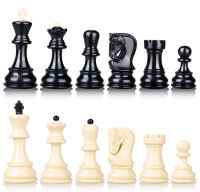 ตัวหมากรุกสากล polymer resin 3 3/4 Zagreb Black &amp; White Chess Pieces
