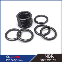 40/50pcs Outer Diameter 5-50mm Thickness 1.9mm Millimeter Black NBR Nitrile Rubber Round Sealing O-Ring Oring Gasket for Diverse Applications in Hardware Fasteners