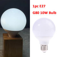 1ชิ้นน้ำนมแก้วหลอดไฟ E27 LED เอดิสันหลอดไฟ G80 E27 10วัตต์ AC200V-240V ลูกโลกบอลหลอดไฟเย็นสีขาวโคมไฟหลอดไฟ LED