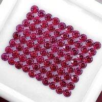 พลอยโรโดไลท์ การ์เน็ต  Rhodolite  Garnet  9.43  กะรัต กลม 2.5 มิล 100 เม็ด สวยไฟดีทุกเม็ดค่ะ