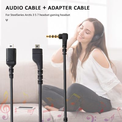 ‘；【-【 Replacement Sound Card Audio Cable For Steelseries Arctis 3 5 7 Headphone Audio Adapter Cable Converter Line Cord
