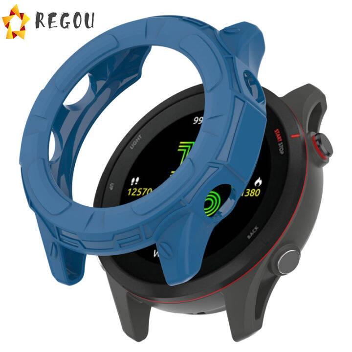 smart-watch-case-ตัวป้องกันหน้าจอ-hollowed-case-ฝาครอบป้องกันสำหรับ-garmin-forerunner255s-frame-shell