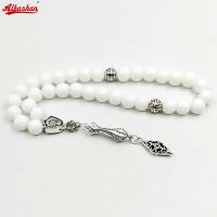 ALBASHAN Ceramica Bianca Musulmana Misbaha Tasbih 33 45 51 66 99 100 Perline Braccialetto Arabo Preghiera Perline Accessori Moda Islamica