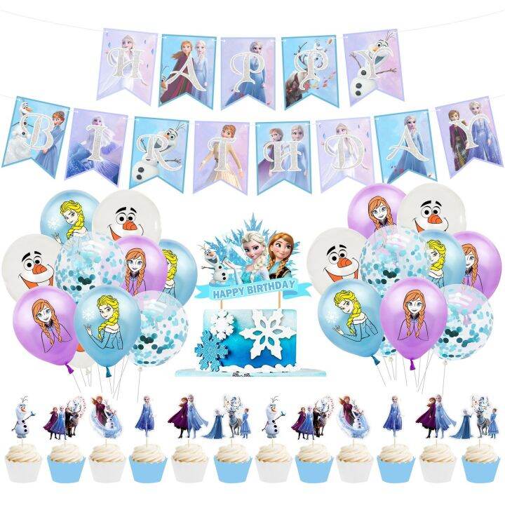 cw-frozen-birthday-decoration-disposable-tableware-set-plate-napkin-balloons-baby-shower-snow-supplies