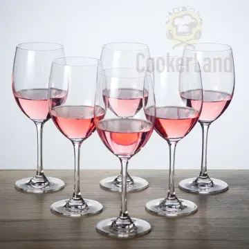Set, 2pcs Wine Glasses Red Stem And Black Background Crystal Red