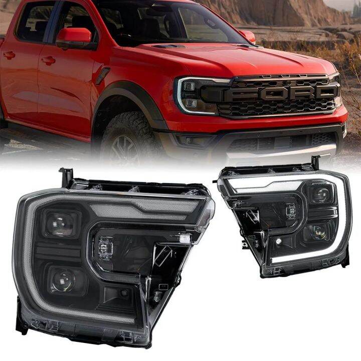 Hdgsds Car For Ford Ranger Raptor 2022 Headlights DRL Hella LED Bi ...