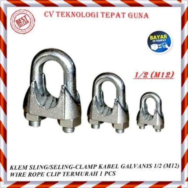 Pcs Klem Sling Seling Clamp Kabel Galvanis M Wire Rope Clip Termurah Bisa Cod