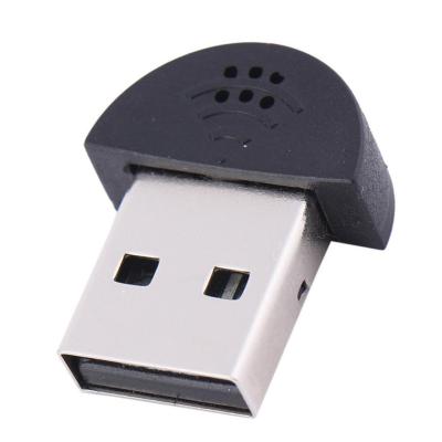MINI แบบพกพา USB 2.0 ไมโครโฟนไมโครโฟนสำหรับพูดอะแดปเตอร์เสียง DRIVER