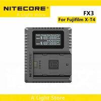 Nitecore FX3 Dual Slot USB QC Charger For Fujifilm GFX100S/XT4 Compatiple with NP-W235 Camera batteries