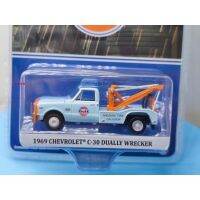 [COD] สินค้าใหม่ไฟเขียว1: 64 1969 Gulf Oil C-30 Double Barrier Car-Bay roleum Coating Trailer Rescue Truck 6YJ9