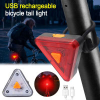 USB Puatan Merah โคมไฟ Bengecas พื้นฐาน Lampu Belakang Segitiga Biycle Belakang Lampu 5 Mod โคมไฟ