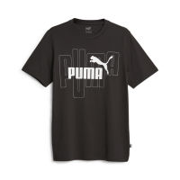 PUMA BASICS - เสื้อยืดผู้ชาย GRAPHICS Mens Tee สีดำ - APP - 67718301