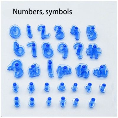 NOTION 3 sets สีฟ้าสีฟ้า แสตมป์เค้กตัวเลขตัวอักษร เครื่องมืออบขนม พลาสติกทำจากพลาสติก แม่พิมพ์ตัวเลขตัวละครพิเศษ อร่อยมากๆ แม่พิมพ์สัญลักษณ์ตัวอักษรและตัวเลขแฟนซี การอบ