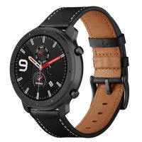 【big-discount】 【Best value for money】 【Sleek】 สายรัดนาฬิกาหนังแท้สำหรับ Huami Amazfit GTR 2 47มม. 42มม. สายรัดสายสำรองใหม่