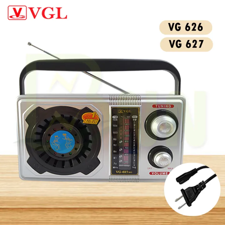 VGL FM/AM Portable Radio AC/DC Power with High Sensitivity Receiver ...