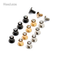 60setslot A glass stone diamond rhinestone 5*7*8mm ss screw rivets knob leather craft stud rivets silverblackgold ZD025