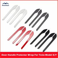 Door Handle Wrap Cover Fit For Tesla Model 3 Model Y Accessories Door Handle Deco Protector Sticker ABS Plastic Modification