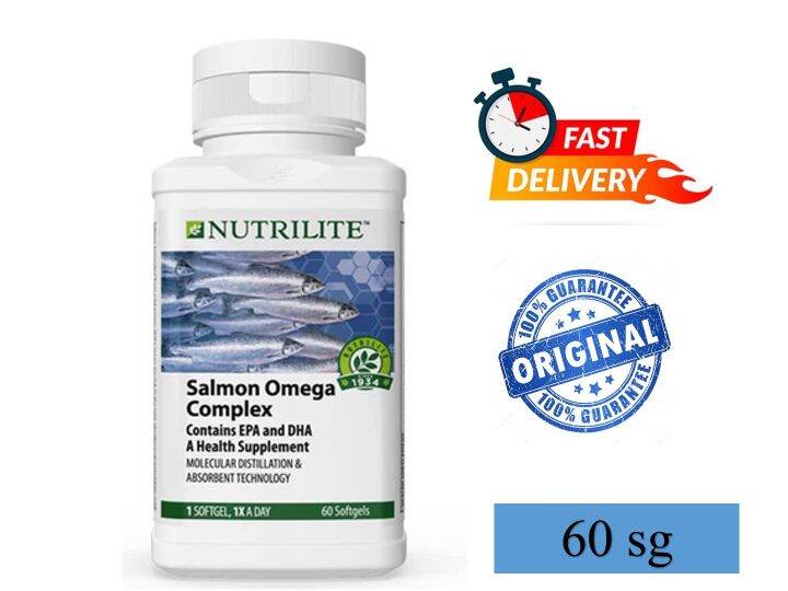 【READY STOCK】Amway Nutrilite Salmon Omega Complex (60sg) | Lazada