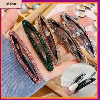 SISHU 6PCS โลหะผสมอัลลอยด์ คลิปผม rhinestone อุปกรณ์เสริมผม คลิปด้านข้าง ของใหม่ ที่หนีบผมบีบีกัน ผมเส้นผม