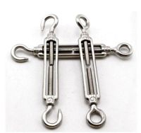 เกลียวเร่ง สแตนเลส 304 Stainless Steel 304 Hook &amp; Eye Turnbuckle Wire Rope Tension พีเอสPS M4 M5 M6 M8 M10