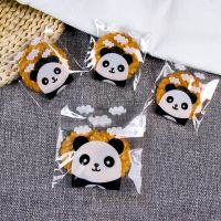 100pcs Panda Pattern Clear Cellophane Bags Sweet Cookie Candy Party Gift Wrapping Packaging for Kids Baby Shower Panda Birthday Gift Wrapping  Bags