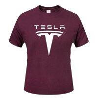 Hot selling Tesla solid color 3DT shirt male digital printing O-neck breathable casual mens and womens top oversized T-shirt