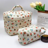 【jw】❇❁  Cotton Makeup Floral Washbag Kawaii Toiletries Organizer Large Capacity Gifts for