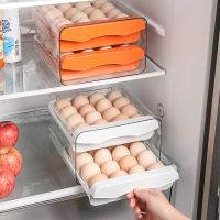 hot【DT】 2-Layer Refrigerator Egg Storage Organizer Holder for Fridger Drawer Type Stackable Bins Plastic