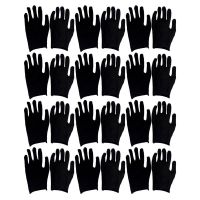 12 Pairs Of Cotton Gloves Labour Protection Gloves Comfortable Working Gloves Hand Protection Gloves Black Cotton Gloves