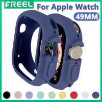 ตัวป้องกันซิลิโคนเคสสำหรับ Apple Watch อัลตร้า49มม. เคสสมาร์ทวอท์ชกรอบกันกระแทก TPU สำหรับ I Watch อุปกรณ์เสริมฝาครอบ49มม.