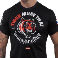 Tiger muay Thai stretch cotton sports T-shirt MMA fight the UFC integrated combat boxing breathable short-sleeved summer