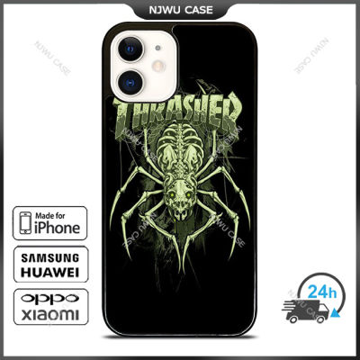 Thrasher Spider Phone Case for iPhone 14 Pro Max / iPhone 13 Pro Max / iPhone 12 Pro Max / XS Max / Samsung Galaxy Note 10 Plus / S22 Ultra / S21 Plus Anti-fall Protective Case Cover