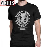 Miskatonic University MenS T Shirt Necronomicon Call Of Cthulhu Cthulu Lovecraft Novelty T-Shirt Cotton Big Size 【Size S-4XL-5XL-6XL】