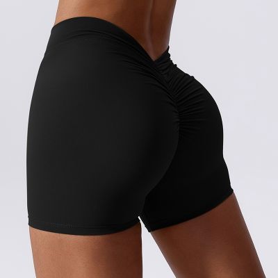 【hot】℡▲  Colors V Back Seamless Butt Lifting Gym Shorts Dry Training Waist Pants