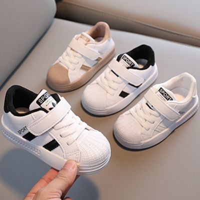 2023 Fashion Striped Baby Sneakers Soft Bottom Shoes for Boy Girls Non-slip Toddler Baby Casual Flats Outdoor Kids Shoes Spring