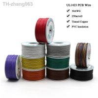 250m/roll 30AWG UL1423 Colored Insulation Cable Copper Core Test Wrapping Wire Tinned Copper PCB Solid Wire Line