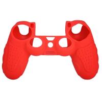 Silicone Skin Grip Anti-Slip Protector Case Cover For Sony PS4 Slim Pro Controller (Red) ซิลิโคน จอย สีแดง