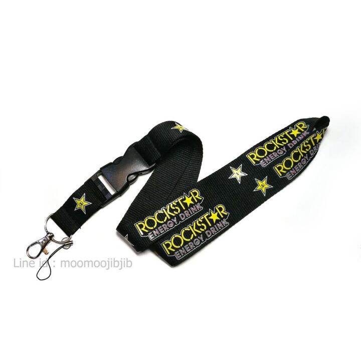 rockstar-lanyard-สายคล้องคอ-คล้องบัตร-สายกว้าง-2-5-ซม-สายยาว-สกรีนสวยไม่ลอก