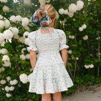 GirlsSummer Dress Puff Sleeve Flora Pattern Smocked Ball Gown Kids  Birthday Beach Holiday Party  Children Clothing  by Hs2023