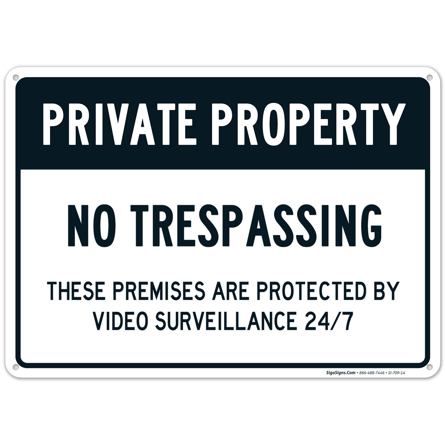 Hiking 10 x 14 3M Engineer Grade Reflective Aluminum Motorized Vehicles Are Forbidden” Sign SmartSign “No Trespassing Private Property Hunting Fishing 
