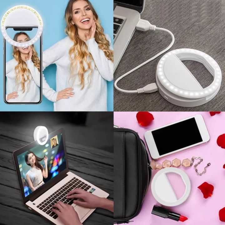 RGB LED Fill Light Dimmable Color Phone Selfie Ring Lamp Photo For Makeup Video Live Aro De Luz Para Celular