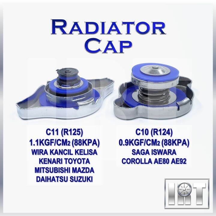 HKT Radiator Cap 124 0.9kgf/cm2 125 1.1kgf/cm2 Silicone Rubber Kereta