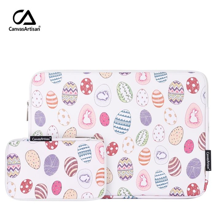 canvasartisan-cartoon-easter-egg-pattern-laptop-bag-set-waterproof-leather-cover-for-tablet-sleeve-case-for-air-pro-11-12-13-14-15-inch-with-small-gadget-bagth