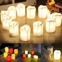 【88 HomeStore】เทียน1ชิ้นโคมไฟ LED Tealight โรแมนติกสร้างสรรค์ Votive แบตเตอรี่ไร้เปลวไฟอิเล็กทรอนิกส์ที่มีสีสันของขวัญที่ดีที่สุดบ้าน