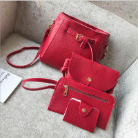 Women Top-Handle Bags Female Composite Bags 2018 Women Messenger Bags Handbag Set PU Leather Wallets Key Bag Set