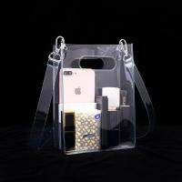 Mini Clear PVC crossbody shoulder bag with detachable strap available for custom