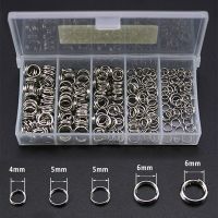 250 pcs Stainless Steel Split Ring Fishing Double Oval Split Ring Solid Ring Accessories For Fishing Hook Snap Lure Swivel Accessories