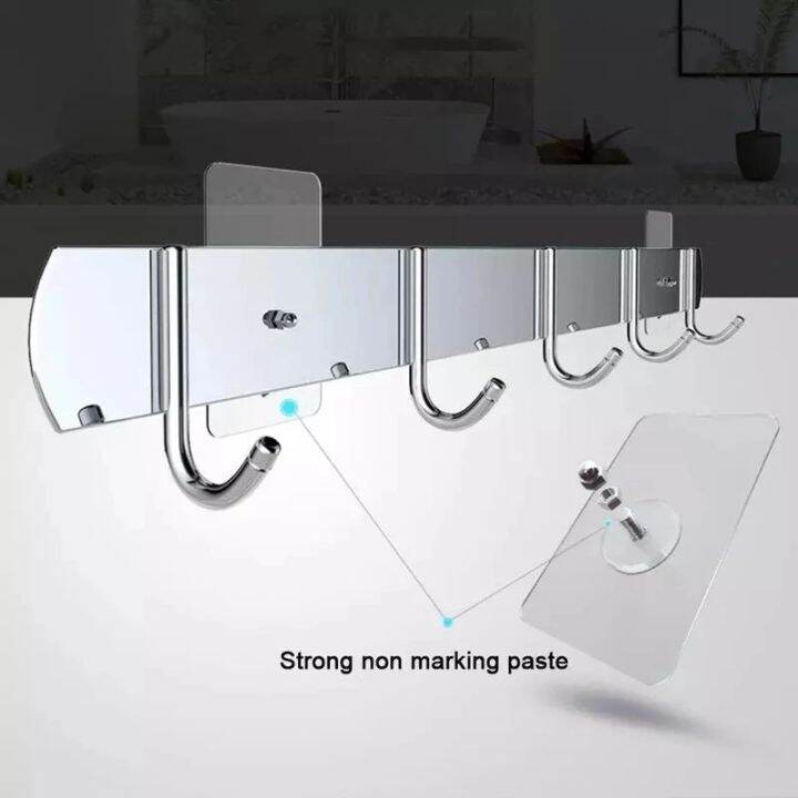 6pcs-pvc-wall-hooks-strong-adhesive-nails-wall-poster-seamless-waterproof-durable-transparent-kitchen-bathroom-screw-hook-hanger-picture-hangers-hooks