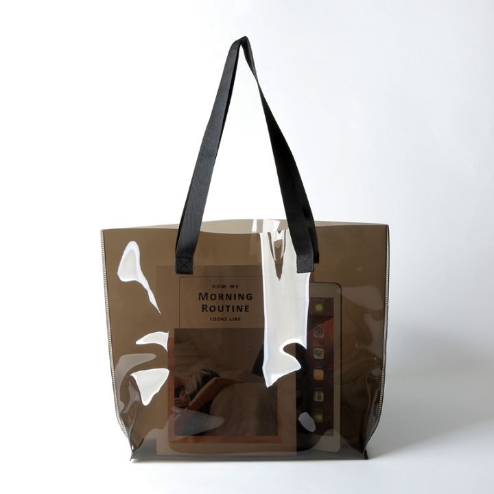 internet-celebrity-ins-clothing-store-bag-transparent-hand-carry-duty-free-shop-pvc-packaging-high-end-portable-shopping-gift-bag-customization-may