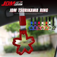 แหวน JDM Tsurikawa เตือน Bemper Belakang รถเชอร์รี่จี้รูปดอกไม้บานสากลอัตโนมัติรถไฟใต้ดินรถไฟหลังคารถบัสสายหนังที่จับดริฟท์เสน่ห์เครื่องประดับรถยนต์